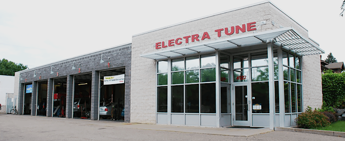 front of electra tune building